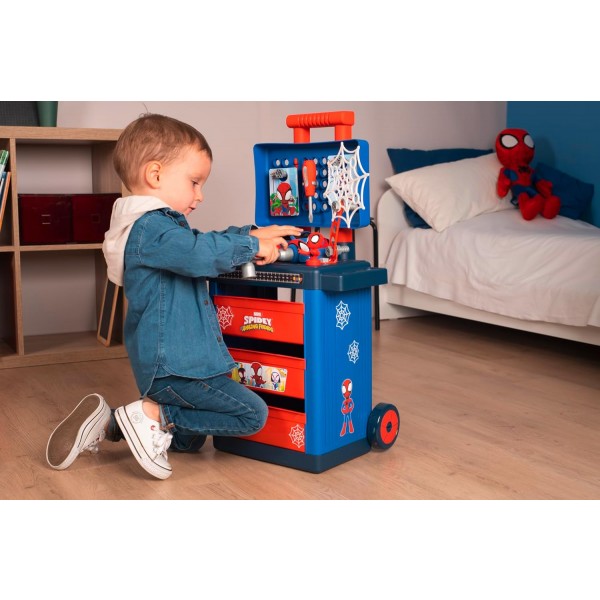 Carrello da Banco Lavoro Smoby Marvel Disney Spidey Trolley