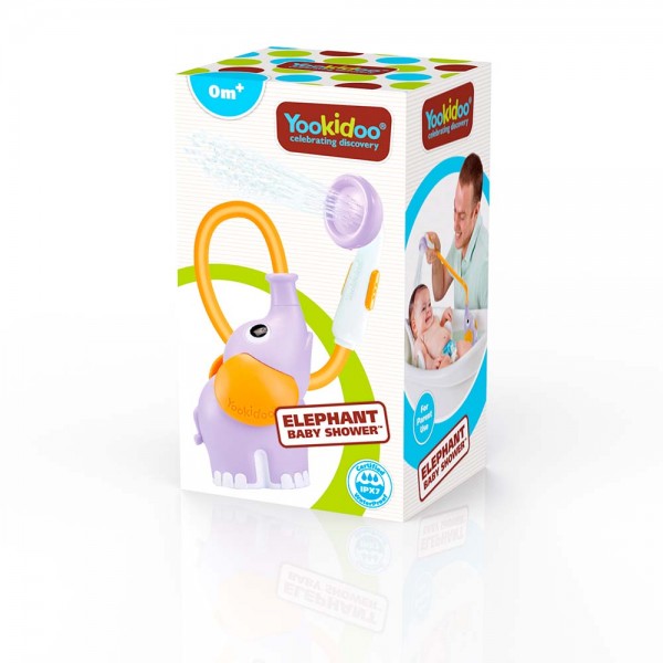 Gioco da Bagno Yookidoo Doccetta Elefante Purple (Packaging Versione E commerce)