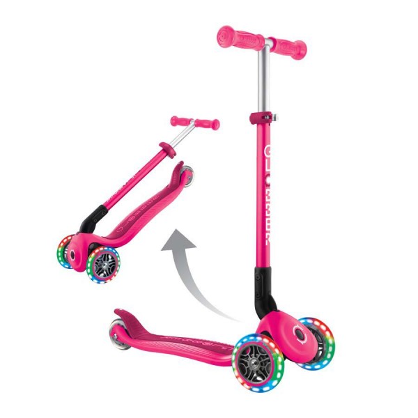Monopattino Globber Primo Foldable Lights Neon Pink