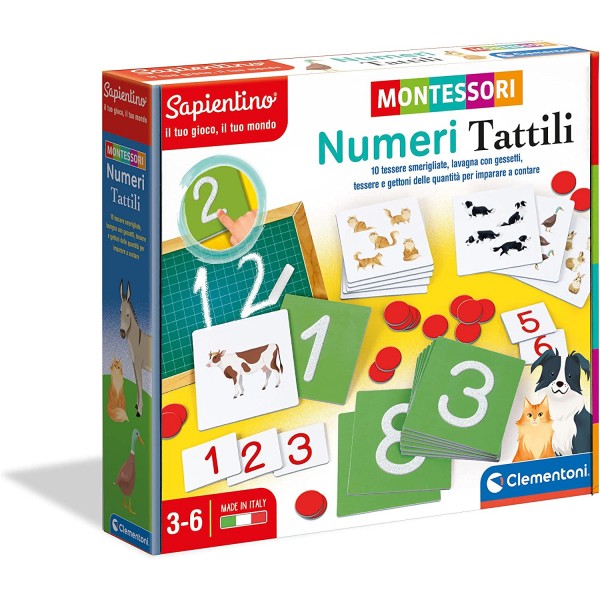 Gioco da Tavolo Educativo Clementoni Sapientino Montessori Numeri Tattili