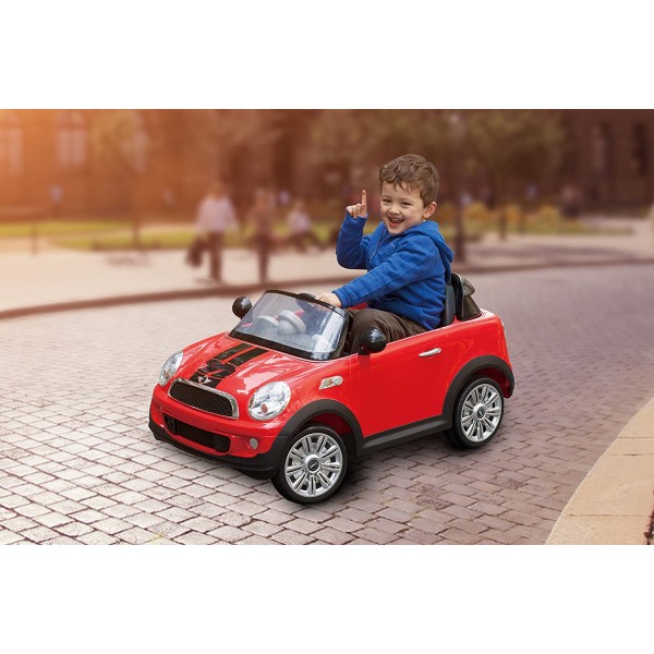 Auto Elettrica Rollplay Mini Cooper S Roadster 6V Rosso