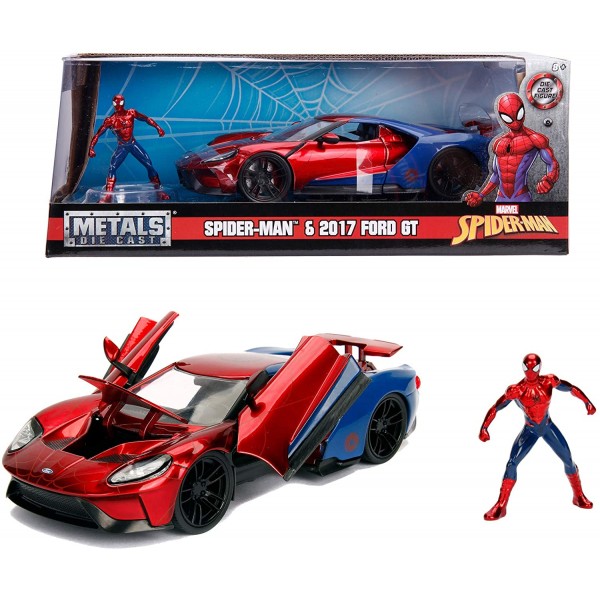 Set Jada Toys Marvel Spiderman + Ford GT 2017