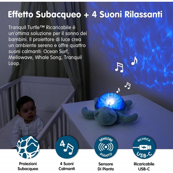 Cloud B-Tranquil Turtle Green-Carica Usb