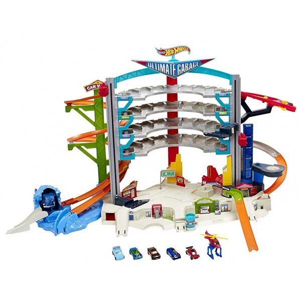 Mega Garage Hot Wheels con 6 Veicoli