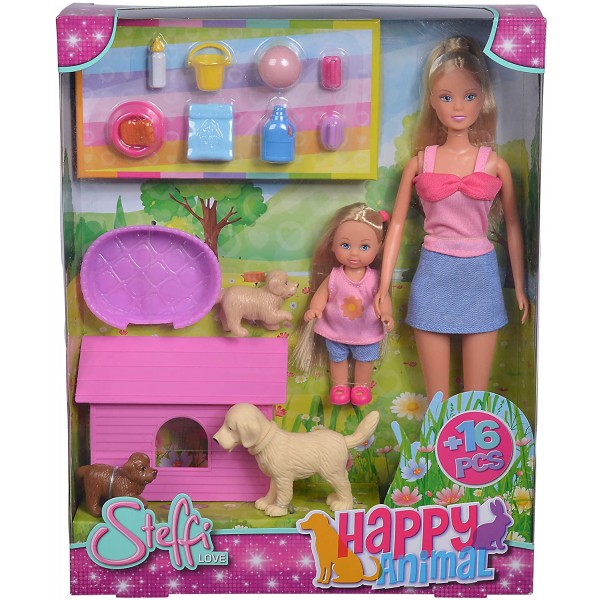 Bambola Simba Steffi Love Happy Animal Dog