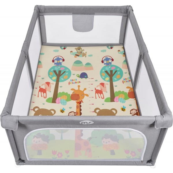 Box Recinto Innovaciones MS Parco Giochi XL + Tappeto da Gioco 180 x 120 cm Elefante