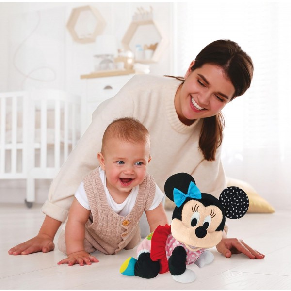 Peluche Clementoni Disney Baby Minnie Gattona con Me