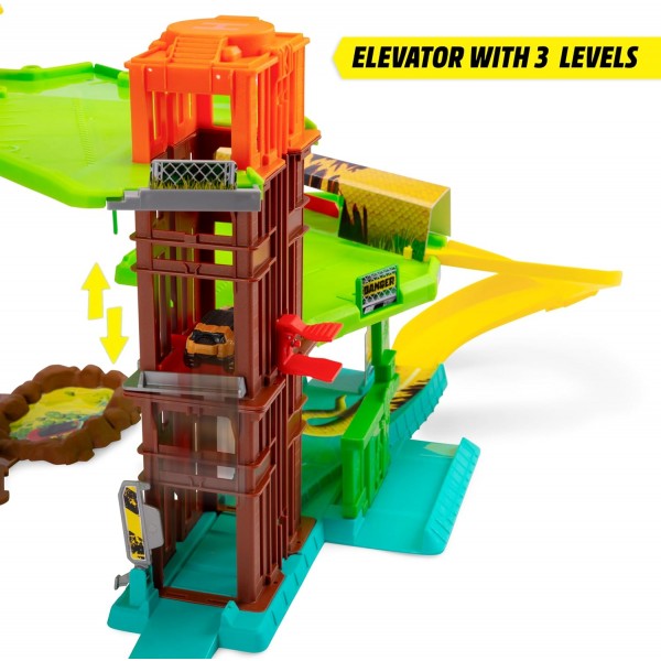 Dickie Toys - Jungle Garage con Auto in Metallo