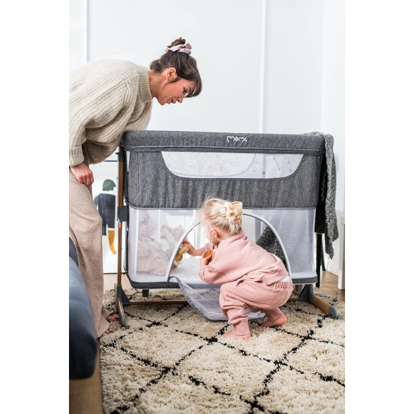 Culla Co-Sleeping MoMi Smart Bed Grigio