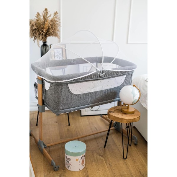 Culla Co-Sleeping MoMi Smart Bed Grigio
