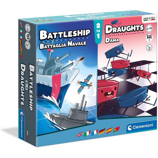 Gioco da Tavolo Clementoni Battaglia Navale + Dama
