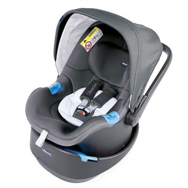 Duo Chicco Love Up Jet Black + Seggiolino Auto Oasys 0+ Cool Grey