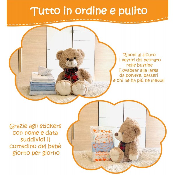 Bustine Corredino Ospedale Lovabear Leone Arancio 7 pz.