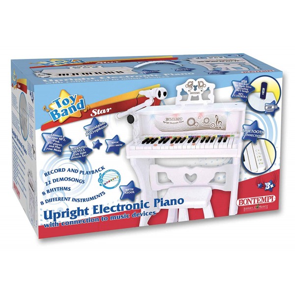  Pianoforte Elettronico Bontempi Verticale Bianco