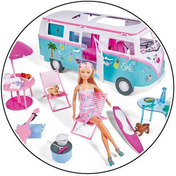 Playset Bambola Simba Steffi Love Camper Hawaii