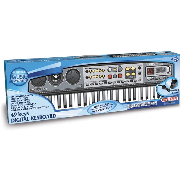 Tastiera Elettronica Bontempi 49 Tasti con Porta Usb