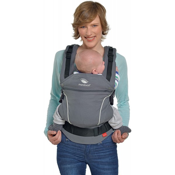 Marsupio Manduca First Baby Carrier Pure Cotton Dark Grey