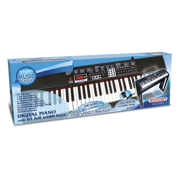 Piano Digitale Bontempi 61 Tasti con Gambe in Legno