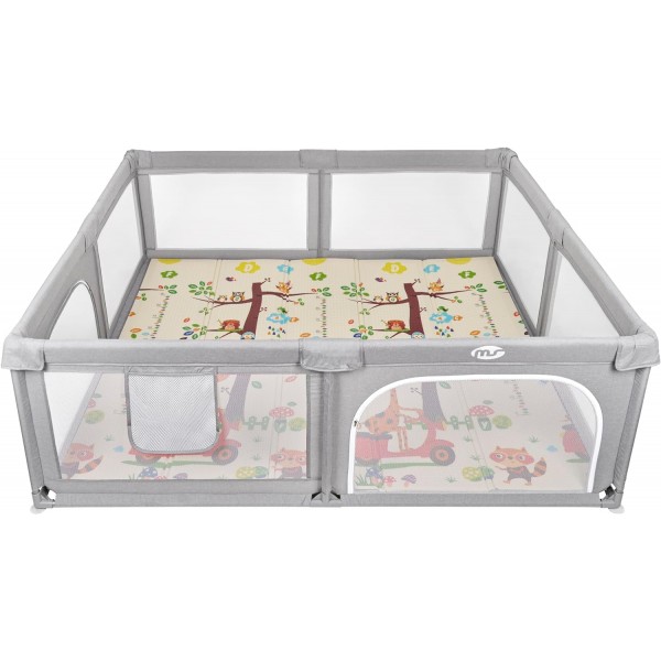 Box Recinto Innovaciones MS Parco Giochi XXL + Tappeto da Gioco 180 x 200 cm Giraffa Scooter