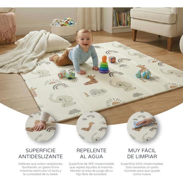 MS Innovaciones Fancy - Tappeto gioco per bambini 180x200x1.5 cm