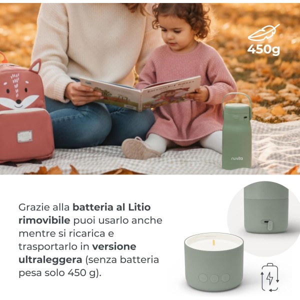 Nuvita Bollitore Scalda Latte Portatile Wireless 500ml 