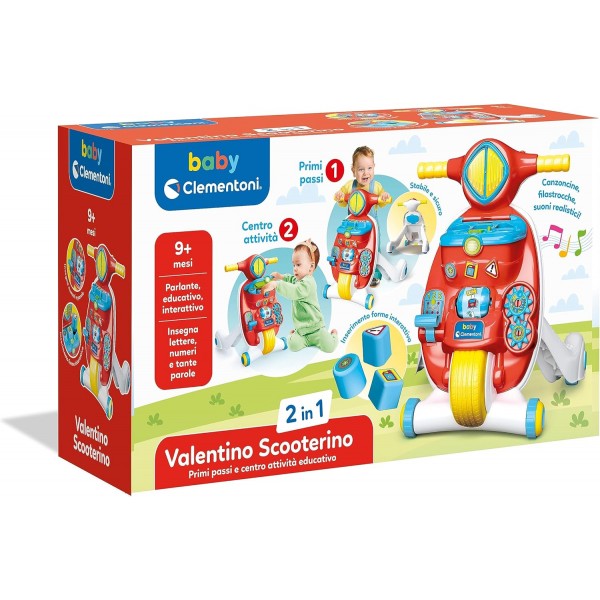 Primi Passi Clementoni Valentino Scooterino 2 In 1