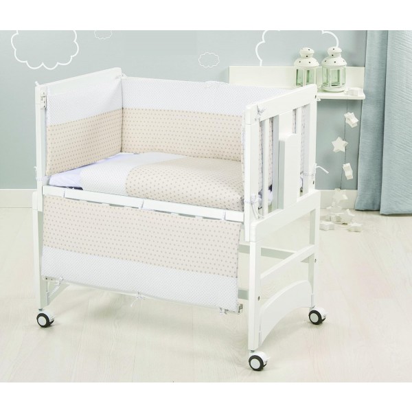 Piumone e Paracolpi Beige Angy + Materasso per Culla Bolin Bolon Allegra
