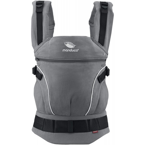 Marsupio Manduca First Baby Carrier Pure Cotton Dark Grey