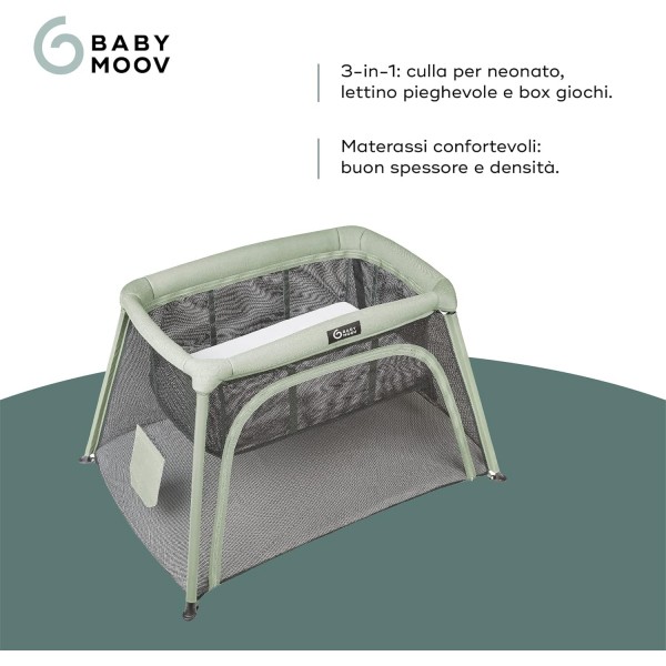 Babymoov Lettino Moov and Comfy 3 in 1- Ideale dalla nascita fino a 4 anni 