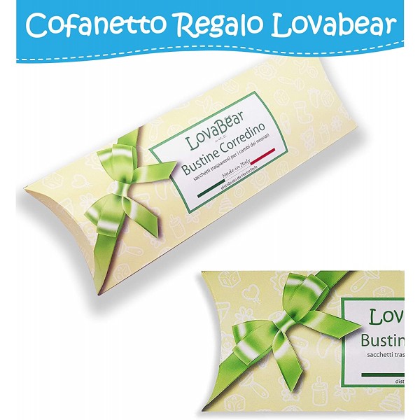 Bustine Corredino Ospedale Lovabear Baby Blu 6 pz.