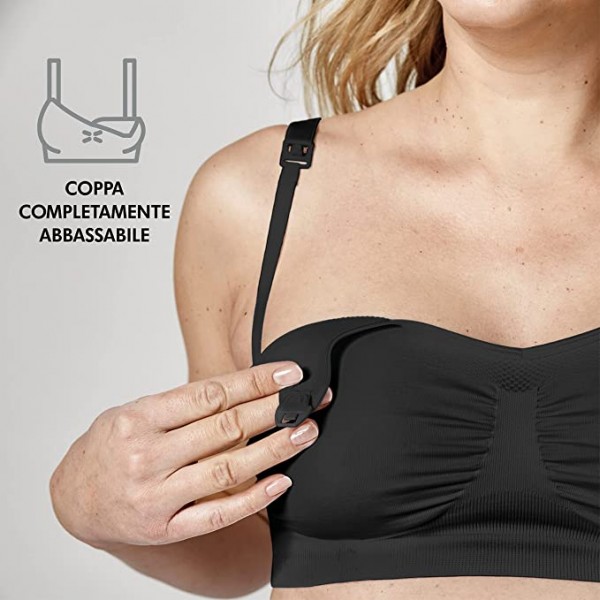Reggiseno per Gravidanza e Allattamento Medela Keep Cool Nero Taglia XL