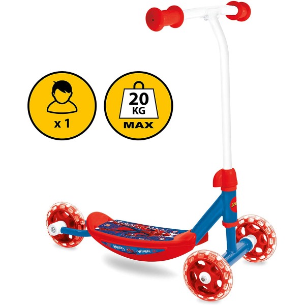 Monopattino a Tre Ruote Invertito Mondo Spiderman 
