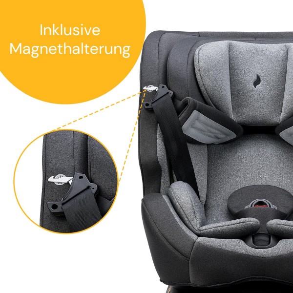 	OSANN - Seggiolino auto One360 Isofix rotante a 360° - 40-150 cm Universe Grey