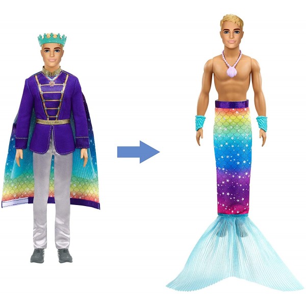 Bambola Barbie Ken Dreamtopia 2in1 da Principe a Tritone