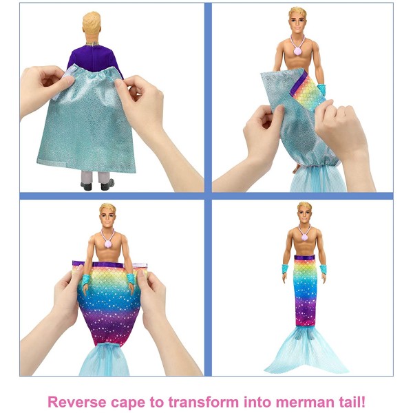 Bambola Barbie Ken Dreamtopia 2in1 da Principe a Tritone