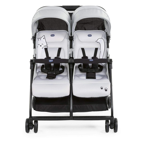 Passeggino Gemellare Chicco Ohlala Twin Silver Cat