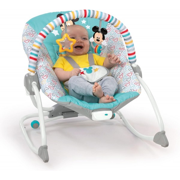 Sdraietta Vibrante Bright Starts 2 in 1 Rocker Mickey Mouse