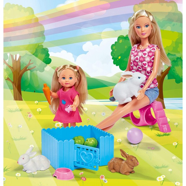 Bambola Simba Steffi Love Happy Animal Rabbit