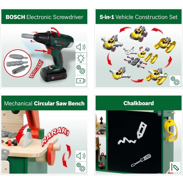 Theo Klein Bosch Banco da Lavoro in Legno