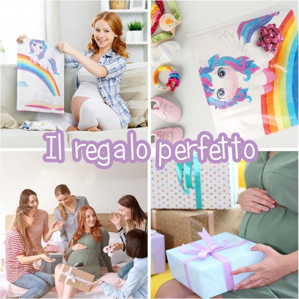 ANDY & HELEN Coperta Segna Mesi Neonato-Unicorno