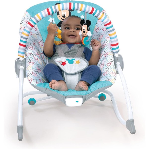 Sdraietta Vibrante Bright Starts 2 in 1 Rocker Mickey Mouse