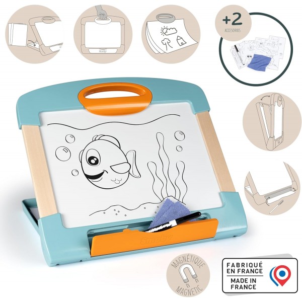 Smoby Lavagnetta Magnetica in Legno Portatile