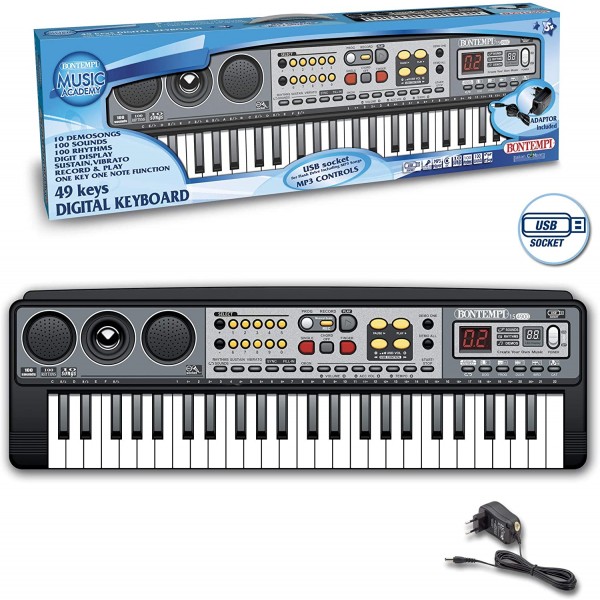 Tastiera Elettronica Bontempi 49 Tasti con Porta Usb