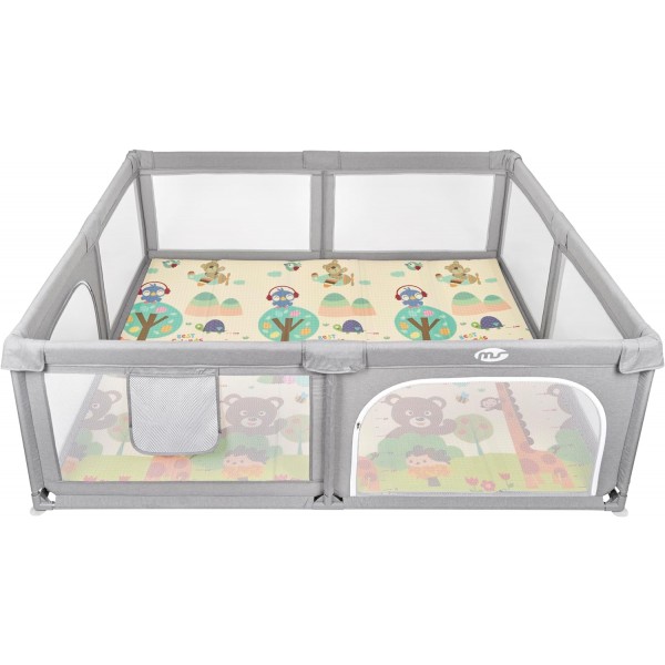 Box Recinto Innovaciones MS Parco Giochi XXL + Tappeto da Gioco 180 x 200 cm Elefante