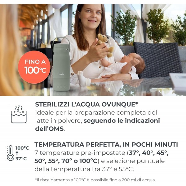 Nuvita Bollitore Scalda Latte Portatile Wireless 500ml 
