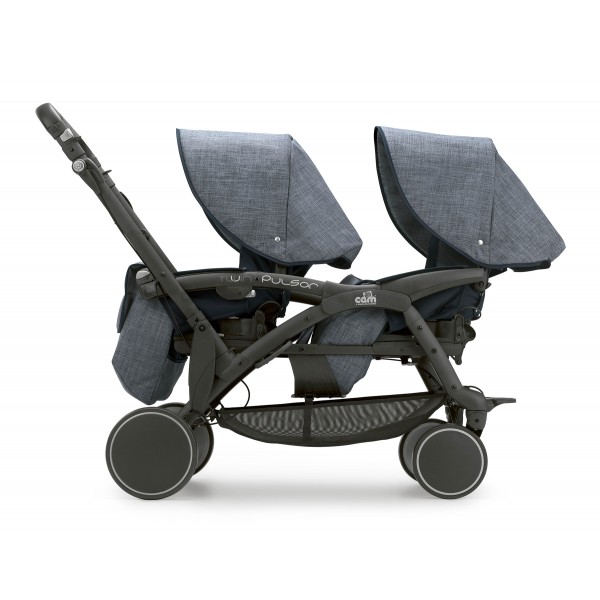Passeggino Gemellare Cam Twin Pulsar Blu 186