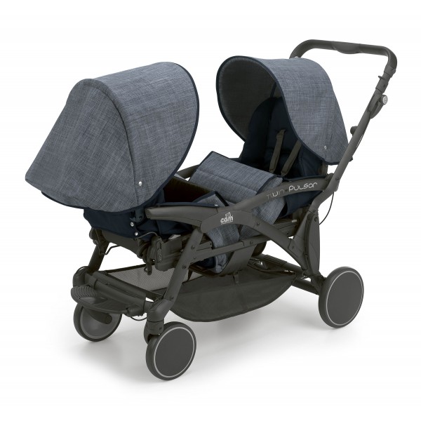 Passeggino Gemellare Cam Twin Pulsar Blu 186