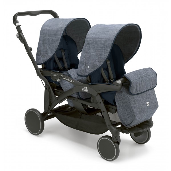 Passeggino Gemellare Cam Twin Pulsar Blu 186
