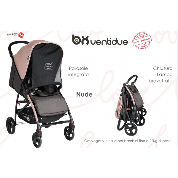 Passeggino Baciuzzi BX 22 Nude Portata 22 Kg con Parapioggia