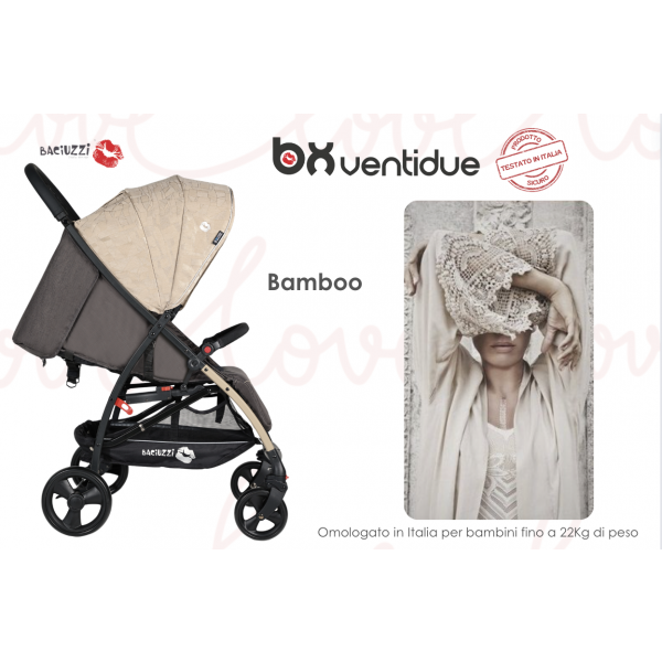 Passeggino Baciuzzi BX 22 Bamboo Portata 22 Kg con Parapioggia